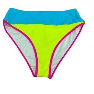 Popvil XL High Rise Swim Bottom NEW Neon Tiktok Viral